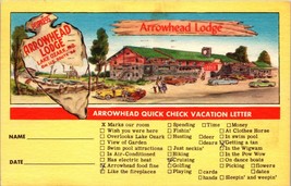 Popkess&#39; Arrowhead Lodge Lake of the Ozarks MO Postcard PC196 - £14.84 GBP