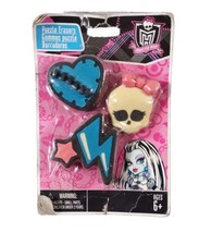 Monster High Puzzle Eraser Skull Heart Lighning Bolt New On Card - £3.57 GBP