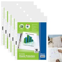 50 Sheet Protectors 8.5 x 11 In Clear Page Ring Plastic Sleeve Binder Sa... - $19.99
