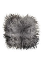 15" X 15" Silver Sheepskin Solid Color Dining Chair Pad - $2,074.00 MXN