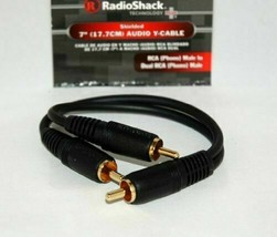 Radio Shack 7-Inch Gold-Plated Phono Plug Y-Cable - £6.19 GBP