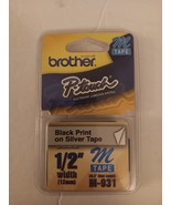 Brother P-Touch Tape Cassette M-931 (Black On Silver) 1 Pack Label Cartr... - $9.99