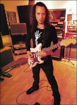 Metallica Kirk Hammett Fender Stratocaster guitar 2000 pin-up 8 x 11 pho... - $3.60