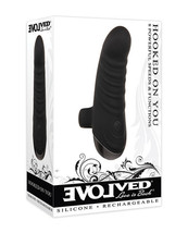 Evolved Hooked On You Curved Finger Vibrator - Black - £43.98 GBP