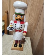 Pastry Chef Nutcracker  15&quot;  with Cake &amp; Gingerbread Cookie In Orig Box ... - $36.54 CAD