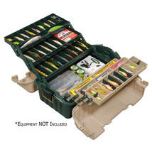 Plano Hip Roof Tackle Box w/6-Trays - Green/Sandstone - £46.22 GBP