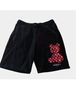 Avenue George V Paris Teddy Crystal Sweatshorts Black Streetwear Glam Si... - $900.23 MXN