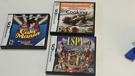 Lot of 3 Nintendo DS Games: Cake Mania, Personal Trainer: Cooking, I Spy Castle - £20.54 GBP