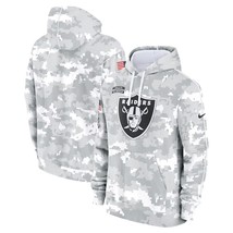 Mens White Camo Las Vegas Raiders Salute to Service 2024 Pullover Hoodie... - $69.90