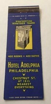 Vintage Matchbook Cover Matchcover Hotel Adelphia Philadelphia PA - £1.90 GBP