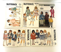 Butterick Five Children&#39;s Sewing Patterns Dresses Jacket Top Pants Sizes 2 to 8 - £15.48 GBP