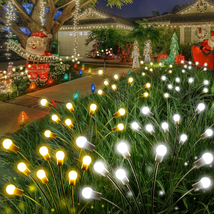 6Pack Solar Outdoor Christmas Lights for Garden, 48 LED Firefly Solar Lights for - £59.38 GBP