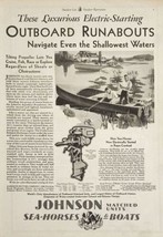 1930 Print Ad Johnson Outboard Runabout Boats &amp; Motors Matched Units Waukegan,IL - £16.28 GBP
