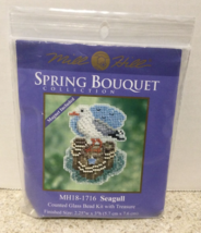 SEAGULL--Sitting on a Dock--Mill Hill--Spring Bouquet--Counted Cross Sti... - $7.91