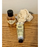 The Body Shop 3 pc Moringa Shower Gel Hand Cream Loofah lily Set NEW Bun... - $237.71 MXN