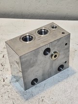 Hydraulic Manifold 6&quot;x4 5/8&quot;x3&quot; Block | 3 Inlets | 2 Plugs | 3 Mounting ... - $94.99