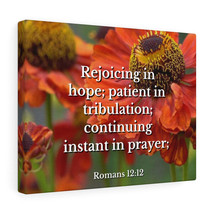  Patient In Tribulation Romanss 12:12 Bible Verse Canvas Christi - £60.66 GBP+