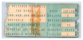 La Kinks Concierto Ticket Stub June 8 1983 Uniondale New York - £40.29 GBP