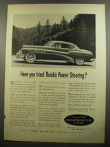 1952 Buick Roadmaster Car Ad - Have you tried Buick&#39;s Power Steering? - £14.76 GBP