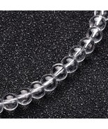 Bead Lot 5 strand 8mm round clear  glass 11 inch strands  LDC5 - £8.63 GBP