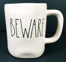 Rae Dunn Beware White Coffee Mug by Magenta NWT - £13.13 GBP