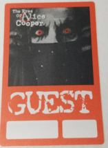 The Eyes of Alice Cooper Tour Guest Pass Card Unused - £7.38 GBP