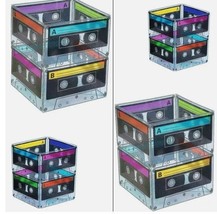 4E&#39;s Novelty 2-Pack Cassette Bucket 80s &amp; 90s Party Centerpiece Retro Ca... - $202.05 MXN
