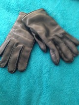 polo Ralph Lauren black gloves leather outside cashmere &amp; wool inside si... - $44.99