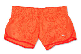 Nike Womens Neon Orange Dri-Fit Mesh Panel  Loose Running Shorts, Medium 6505-10 - £23.69 GBP