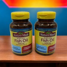 2x Nature Made Burp-Less Fish Oil 1200 mg 60 Softgels Ea Omega 3 EXP 8/25+  - £18.00 GBP