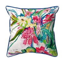 Betsy Drake Multi Florals Large Indoor Outdoor Pillow 18x18 - £37.59 GBP
