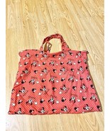 Red Cartoon Girl Mouse Handmade Print Fabric Tote Bag Unbranded - $147.00 MXN