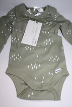 Gerber Onesies Modern Moments Sage Green Trees Nature 0-3 Mo 1 Piece Long Sleeve - £5.41 GBP