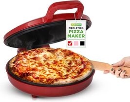 NutriChef 12" Countertop Pizza Maker - Red (Open box) - $34.19
