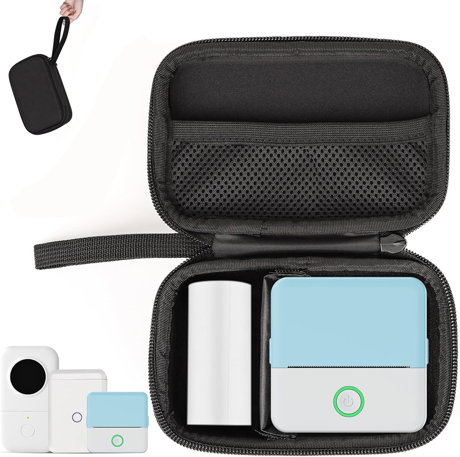 Carrying Case Mini Printer, Compatible With Label Printer Shockproof, Black - $26.99