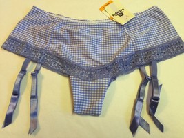 b.tempt&#39;d  Wacoal Checker Panty With Garter Straps Small size 5 Lavender... - $27.00