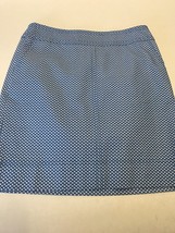 Talbots Women&#39;s Jeans Light Blue with White Print Stretch Skirt Size 4 NWT - $23.76