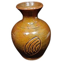 Charming Handcrafted Enamelled Clay Vase - Signed P.M.E - 2Y184 - $139.58
