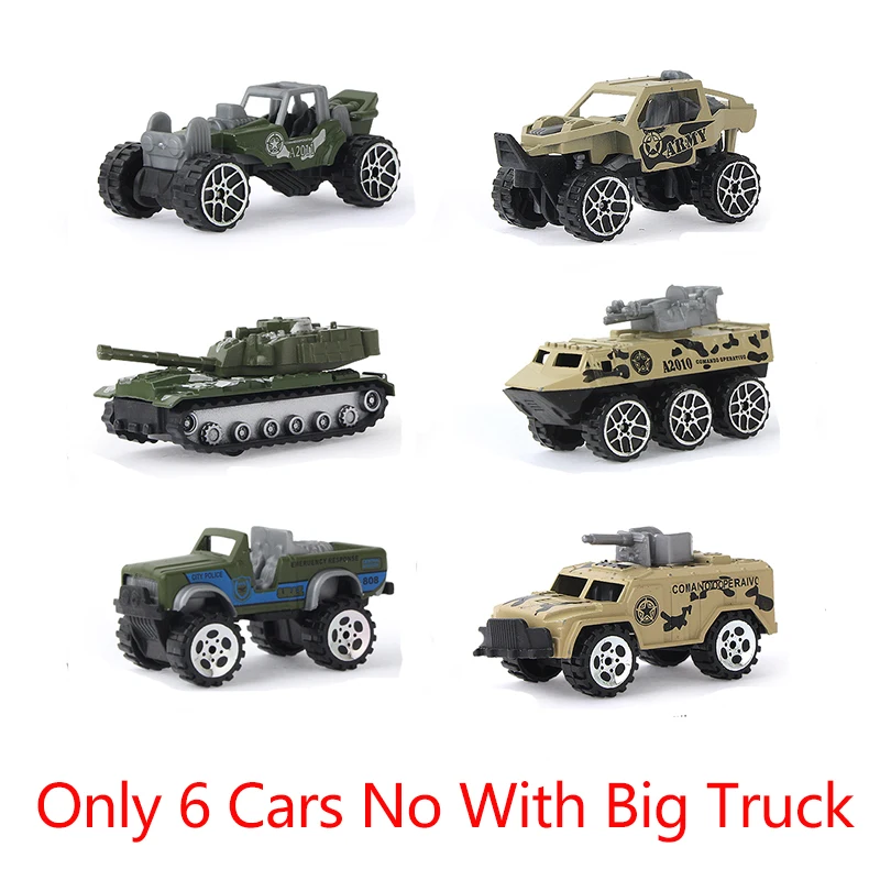 Big Tran Car Toys Container Carrier Truck Vehicles &amp; 6PCS Mini Alloy Diecast Eng - £94.18 GBP