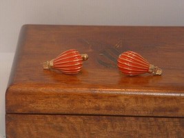 Pre-Owned Men’s Gold &amp; Red Shell Cuff Links - £6.98 GBP