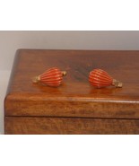 Pre-Owned Men’s Gold &amp; Red Shell Cuff Links - £7.00 GBP