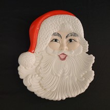 Santa Claus Christmas Holiday Wall Plate Platter Atlantic Mold Hand Painted - £23.26 GBP