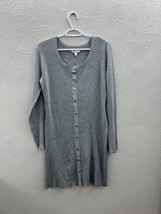 No Boundaries Womens Sweater Dress Size XL Grey Long Sleeve Button Up - $15.78