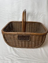 Proctor &amp; Gamble Large Wicker Basket With Handle, Missing Lid - £17.93 GBP