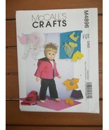 MCCALLS CRAFTS DOLL CLOTHES 4896 ONE SIZE - $5.00