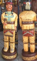 Cigar Store Indian Brave 5&#39; Hand Carved 5 ft Wooden Sculpture by Frank Gallagher - £1,438.42 GBP