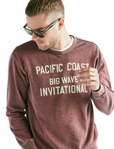 Lucky Brand Mens Marled Red Pacific Coast Crew Neck Sweater Sz Medium M 3157-4M - £34.80 GBP