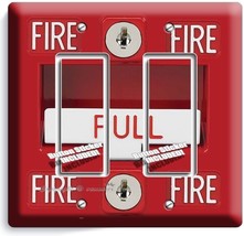 Fire Alarm Pull Down Double Gfci Light Switch Wall Plate Cover Room Garage Decor - £10.95 GBP