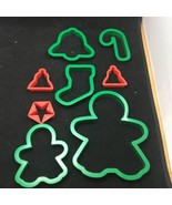 Lot of 8 plastic cookie cutters Christmas - £4.66 GBP