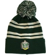 Harry Potter Beanie Pom-House Slytherin One Size Cap Green - £14.88 GBP